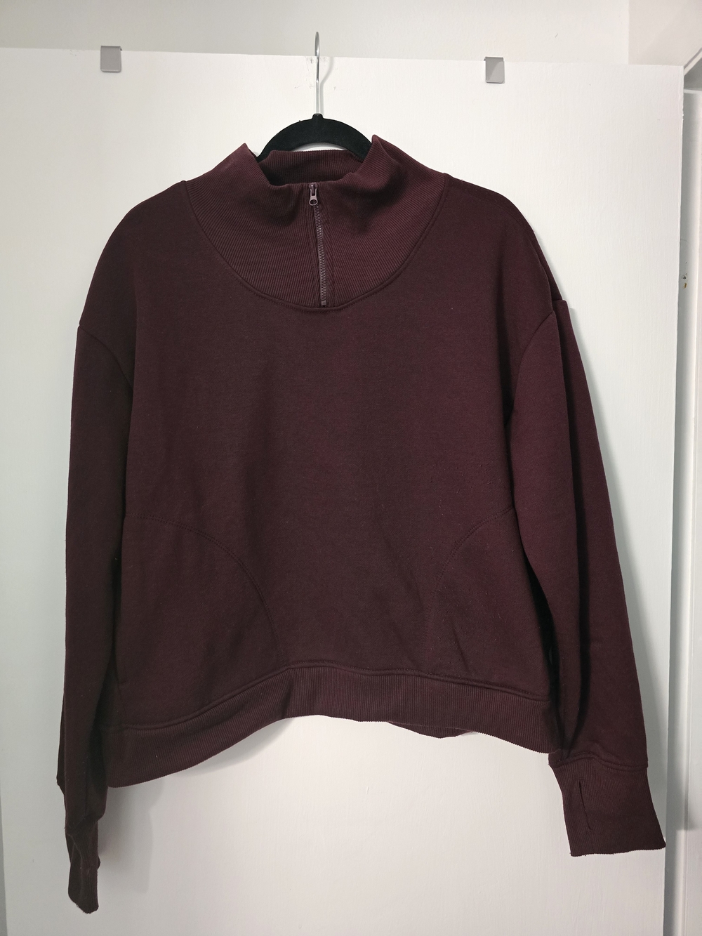 Apana Quarter-Zip Pullover in Burgundy